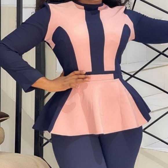 NWT - 2 Piece Pant suit in Black & Red - Picture 3 of 5